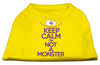 Pet Dog & Cat Shirt Screen Printed, Keep Calm I'm Not A Monster