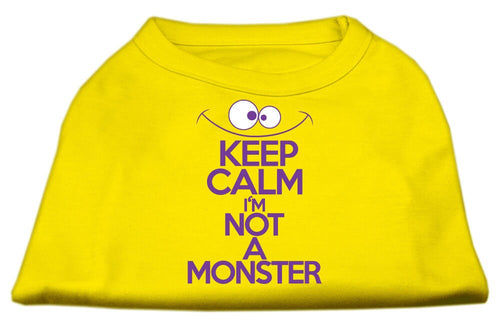 Pet Dog & Cat Shirt Screen Printed, Keep Calm I'm Not A Monster
