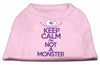 Pet Dog & Cat Shirt Screen Printed, Keep Calm I'm Not A Monster
