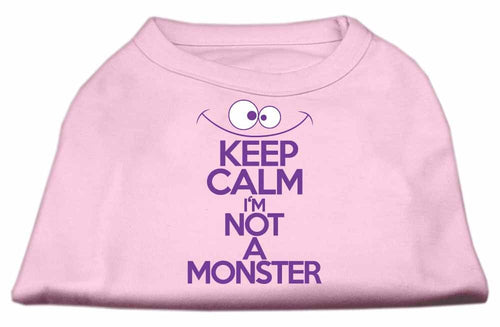 Pet Dog & Cat Shirt Screen Printed, Keep Calm I'm Not A Monster