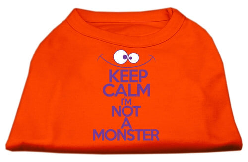 Pet Dog & Cat Shirt Screen Printed, Keep Calm I'm Not A Monster