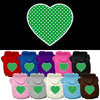 Pet Hoodie Green Swiss Dots Heart