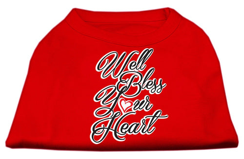 Pet Dog & Cat Shirt Screen Printed, Well Bless Your Heart