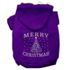 Christmas Pet Hoodie Screen Printed, Shimmer Christmas Tree