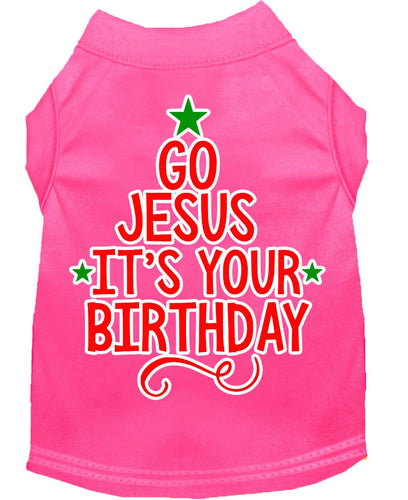 Christmas Pet Dog & Cat Shirt Screen Printed, Go Jesus, It's Your Birthday