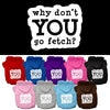 Pet Hoodie Screen Printed, Fetch