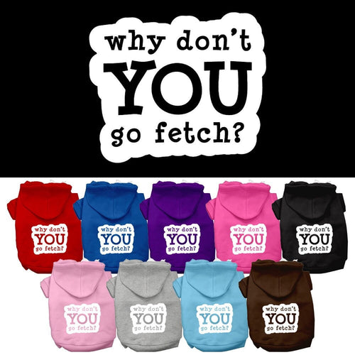 Pet Hoodie Screen Printed, Fetch