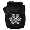 Pet Hoodie Chevron Paw Print