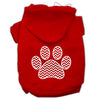 Pet Hoodie Chevron Paw Print
