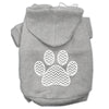 Pet Hoodie Chevron Paw Print