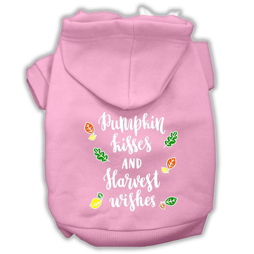 Pet, Dog and Cat Hoodie Screen Printed, Pumpkin Kisses & Harvest Wishes