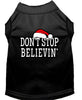 Christmas Screenprinted Dog Shirt, Don't Stop Believin