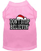 Christmas Screenprinted Dog Shirt, Don't Stop Believin