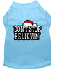 Christmas Screenprinted Dog Shirt, Don't Stop Believin
