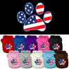 Pet Dog & Cat Hoodie Screen Printed, Patriotic Paw