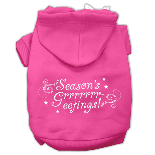 Christmas Pet Hoodie Screen Printed, Season's Greetings