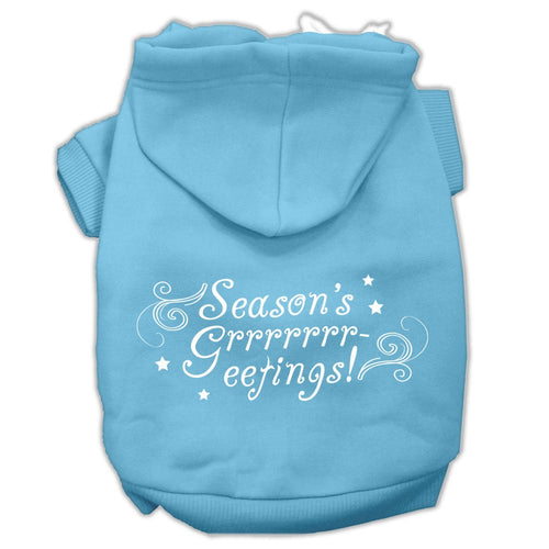 Christmas Pet Hoodie Screen Printed, Season's Greetings
