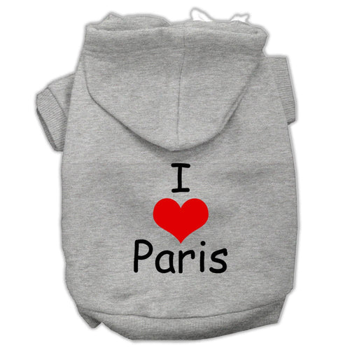 Pet Hoodie I Love Paris