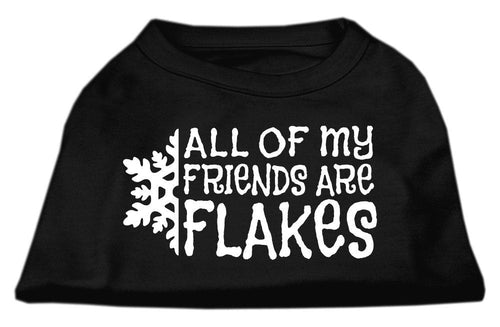 Christmas Screenprinted Dog Shirt, All My Friends Are Flakes