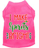 Christmas Pet Dog & Cat Shirt Screen Printed, I Make Spirits Bright