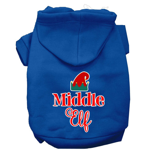 Christmas Pet Hoodie Screen Printed, Middle Elf