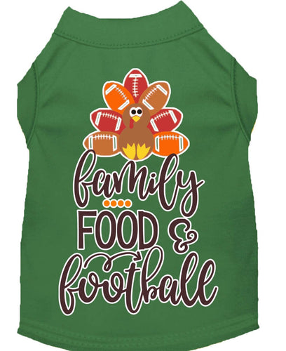 Pet Dog and Cat Shirt Screen Printed, Family, Food & Football