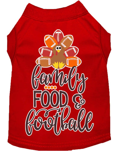 Pet Dog and Cat Shirt Screen Printed, Family, Food & Football