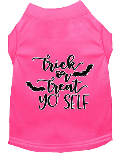 Halloween Pet Dog & Cat Shirt Screen Printed, Trick Or Treat Yo' Self