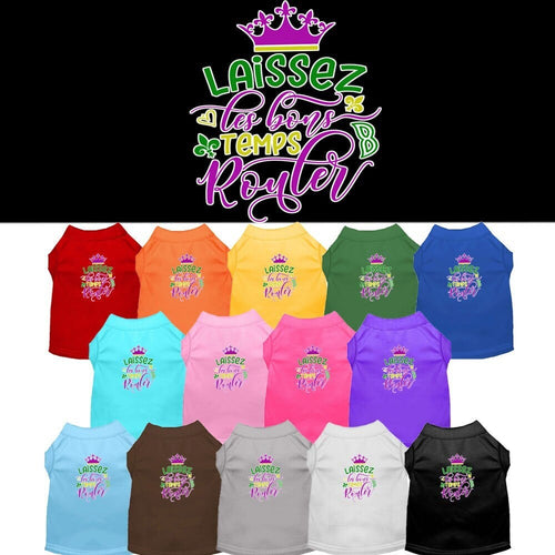 Pet Dog & Cat Shirt Screen Printed, Laissez Les Bons Temps Rouler