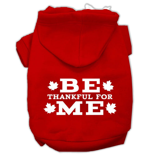 Thanksgiving Pet Dog & Cat Hoodie Screen Printed, Be Thankful for Me
