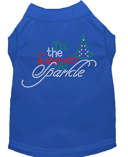 Christmas Pet Dog & Cat Shirt Rhinestone, Tis the Season to Sparkle