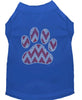 Christmas Pet Shirt Rhinestone, Candy Cane Chevron Paw
