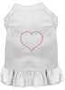 Pet Dress Rhinestone,  Heart & Crossbones
