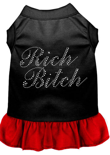 Pet Dress Rhinestone, Rich Bitch