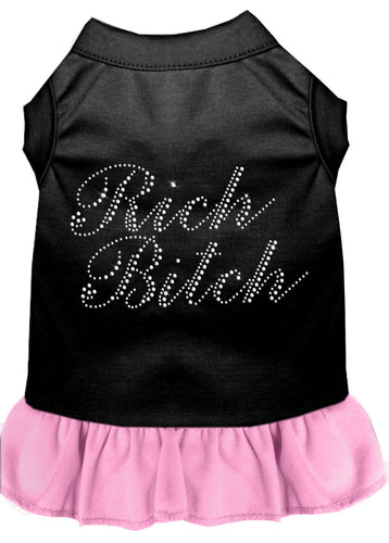 Pet Dress Rhinestone, Rich Bitch