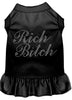 Pet Dress Rhinestone, Rich Bitch