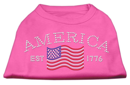 Pet Dog & Cat Shirt Rhinestone, Classic American
