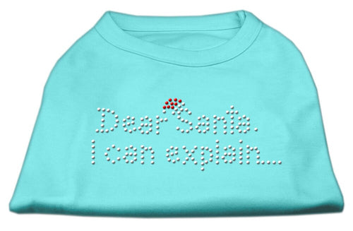 Christmas Pet Dog & Cat Shirt Rhinestone, Dear Santa, I Can Explain