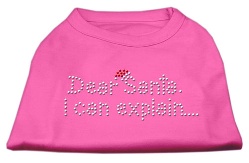 Christmas Pet Dog & Cat Shirt Rhinestone, Dear Santa, I Can Explain