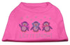 Christmas Pet Dog & Cat Shirt Rhinestone, Let It Snow Penguins