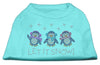 Christmas Pet Dog & Cat Shirt Rhinestone, Let It Snow Penguins