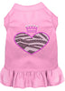 Pet Dress Rhinestone, Zebra Heart