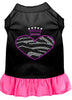 Pet Dress Rhinestone, Zebra Heart