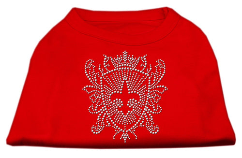 Pet Dog & Cat Shirt Rhinestone, Fleur De Lis Shield