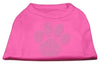 Pet Shirt Rhinestone, Green Paw