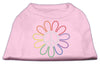 Pet Shirt Rhinestone, Rainbow Flower Peace Sign