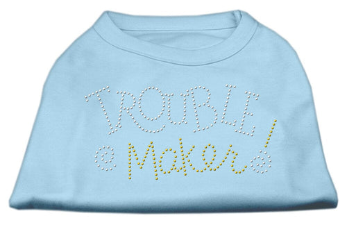 Pet Dog & Cat Shirt Rhinestone, Trouble Maker