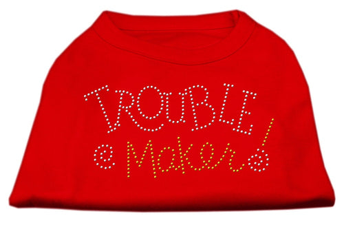 Pet Dog & Cat Shirt Rhinestone, Trouble Maker