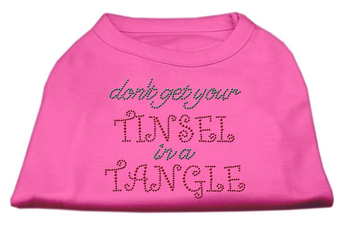 Christmas Pet Dog & Cat Shirt Rhinestone, Don't Get Your Tinsel In A Tangle