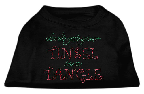 Christmas Pet Dog & Cat Shirt Rhinestone, Don't Get Your Tinsel In A Tangle